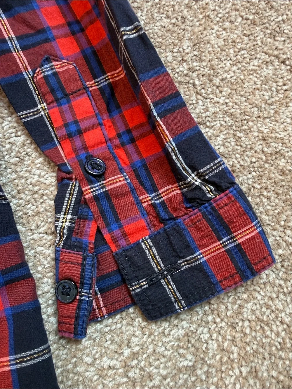 OshKosh B'gosh Red & Navy Plaid Button-Front Tunic